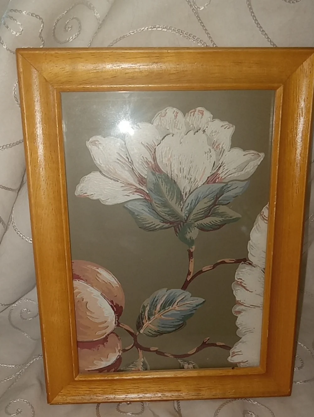 Set of Three Wood Picture Frames in Light Gold Finish
